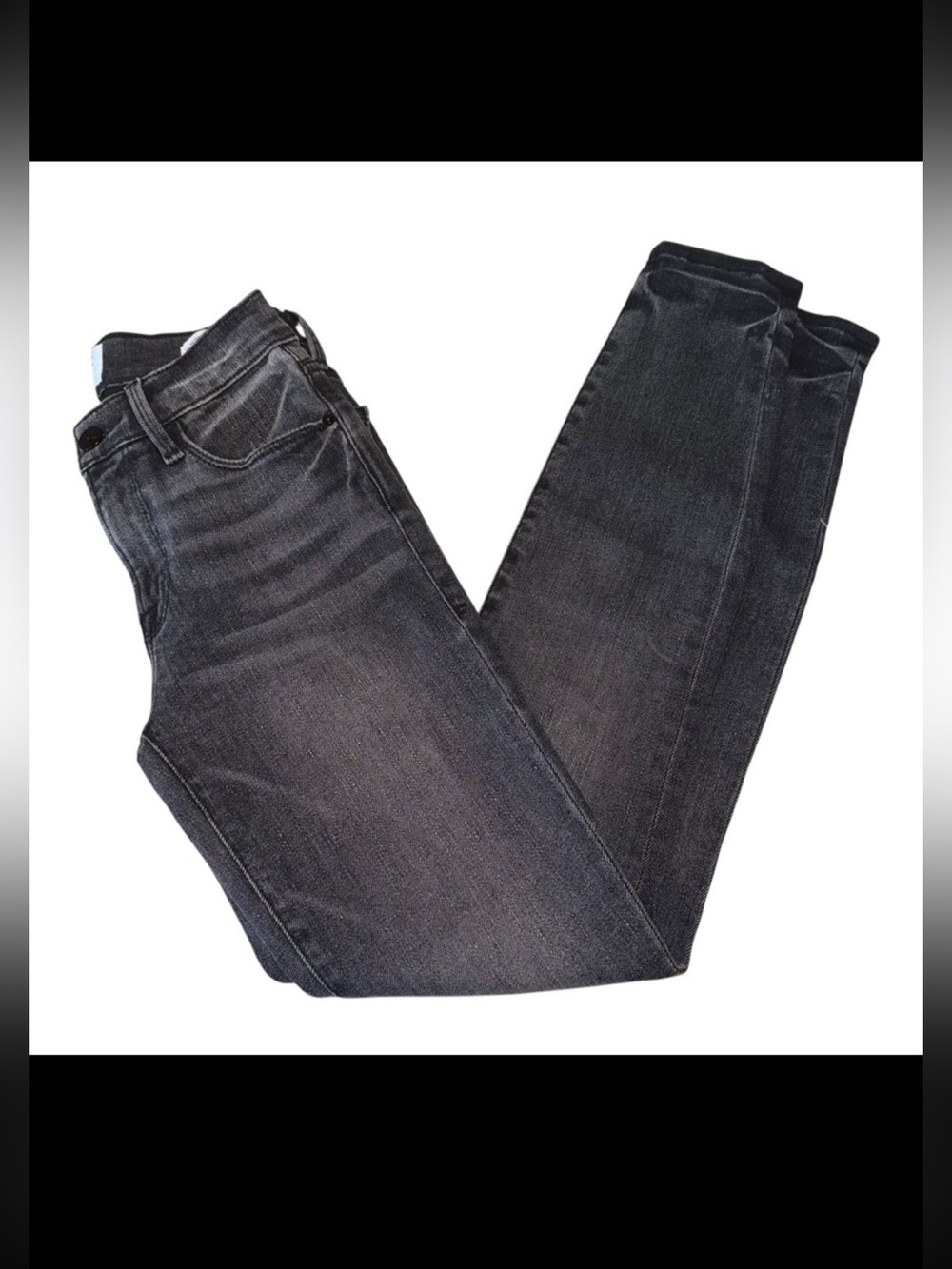 Frame Denim Le Skinny De Jeanne Crop Jeans Jackson Peak Black Size 25